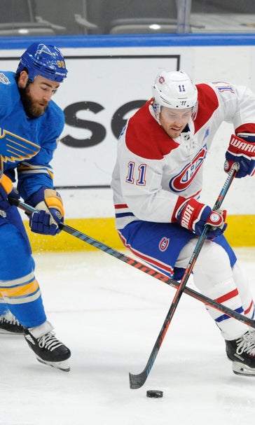 Canadiens use big 2nd period to beat slumping Blues 5-2